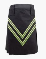 Men's Black Firefighter Kilt