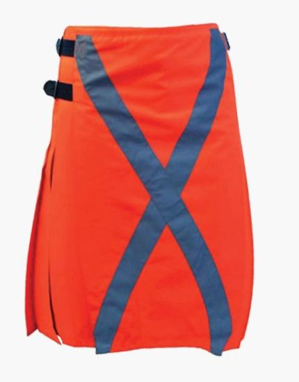 Men's Orange Firefighter Kilt,