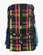 Men’s Black Hybrid Kilt with Buchanan Tartan and Utility Pockets