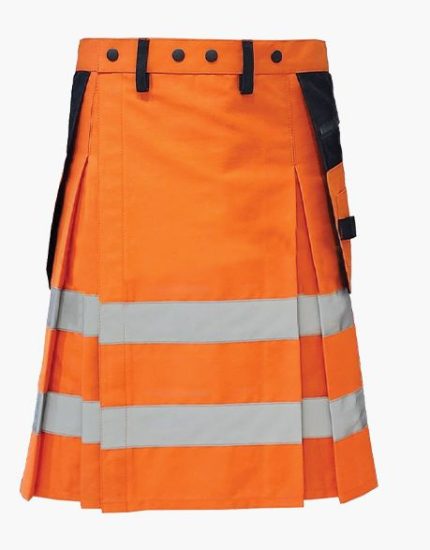 Men's Fluorescent Orange Firefighter Kilt