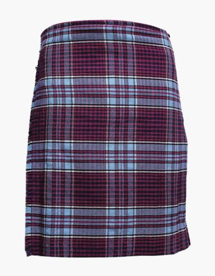 Elegant Royal Canadian Air Force Tartan Kilt in Blue and Burgundy Plaid