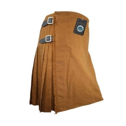 Men Brown Utility Kilt