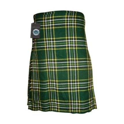 Men Scottish Darker Irish National 8 Yard Tartan Kilt