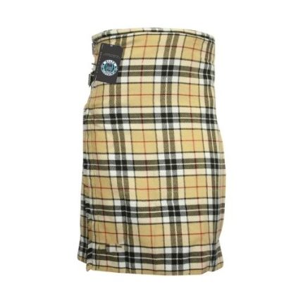 Men Scottish Camel Thompson 8 Yard Tartan Kilt