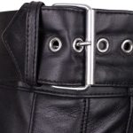Black Leather Kilt for Women – Stylish Pleated Ladies Kilt - Image 4