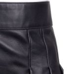 Black Leather Kilt for Women – Stylish Pleated Ladies Kilt - Image 2