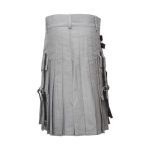Men's Grey Utility Kilt with Adjustable Straps - Image 4