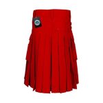 Men's Red Utility Kilt – Bold, Functional, and Stylish - Image 2