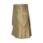 Men's Khaki Utility Kilt with Pockets - Image 3