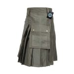 Men’s Olive Green Utility Kilt with Double Buckles - Image 2