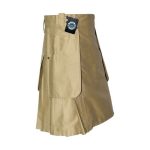 Men's Khaki Utility Kilt with Pockets - Image 2