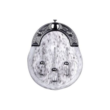 Celtic Handmade Silver Head Fur Sporran