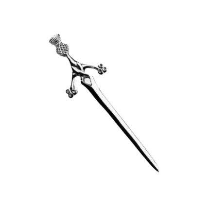 Deluxe Claymore Sword Thistle Head Kilt Pin