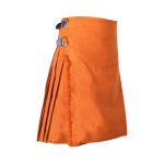 Saffron Kilt - Plain Design with Leather Straps - Image 2