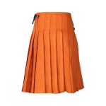 Saffron Kilt - Plain Design with Leather Straps - Image 3