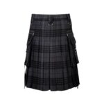Punk Gothic Night Watch Tartan Utility Kilt - Image 3