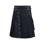 Modern Black Punk Kilt Gothic