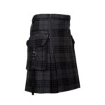 Punk Gothic Night Watch Tartan Utility Kilt