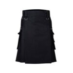 Black Punk Rock Gothic Kilt - Utility Design
