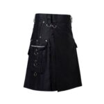 Black Punk Rock Gothic Kilt - Utility Design