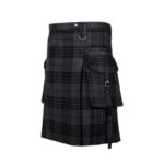 Punk Gothic Night Watch Tartan Utility Kilt - Image 2