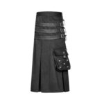 Black Gothic Utility Kilt with O-rings - Image 2