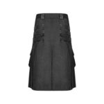 Black Gothic Utility Kilt with O-rings - Image 3