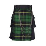 Men's Black and Wallace Hunting Hybrid Kilt