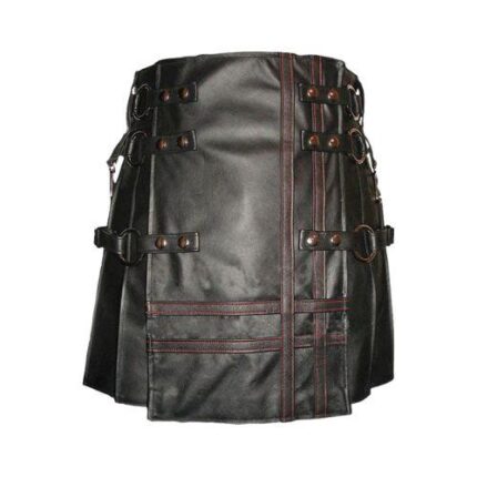 Black-Leather-Kilt-in-Gothic-style
