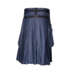 Blue Fashion Utility Kilt With Chains