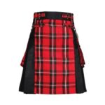 Gothic Black & Macgregor Tartan Hybrid Kilt