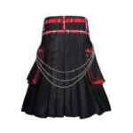 Gothic Black & Macgregor Tartan Hybrid Kilt