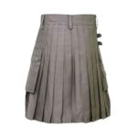 Gothic Grey Belted Utility Kilt