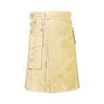 Khaki Utility Kilt with Detachable Pockets