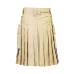 Khaki Utility Kilt with Detachable Pockets