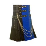 Scottish Black and Blue Gothic Kilt