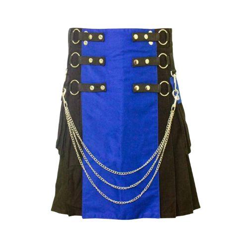 Scottish Black and Blue Gothic Kilt Scottish Black and Blue Gothic Kilt