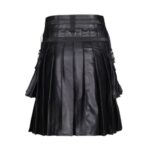 Black Leather Gothic Kilt - Image 3