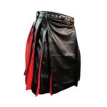 Black and Red leather Kilt