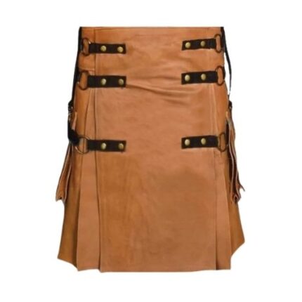Brown Leather Kilt