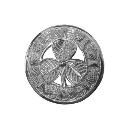 Scottish Shamrock Kilt Brooch