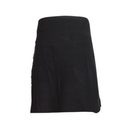 Solid Black Tartan Kilt