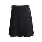 Solid Black Tartan Kilt - Image 3