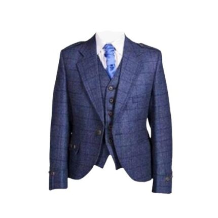 Stylish Tweed Argyll Jacket with Vest